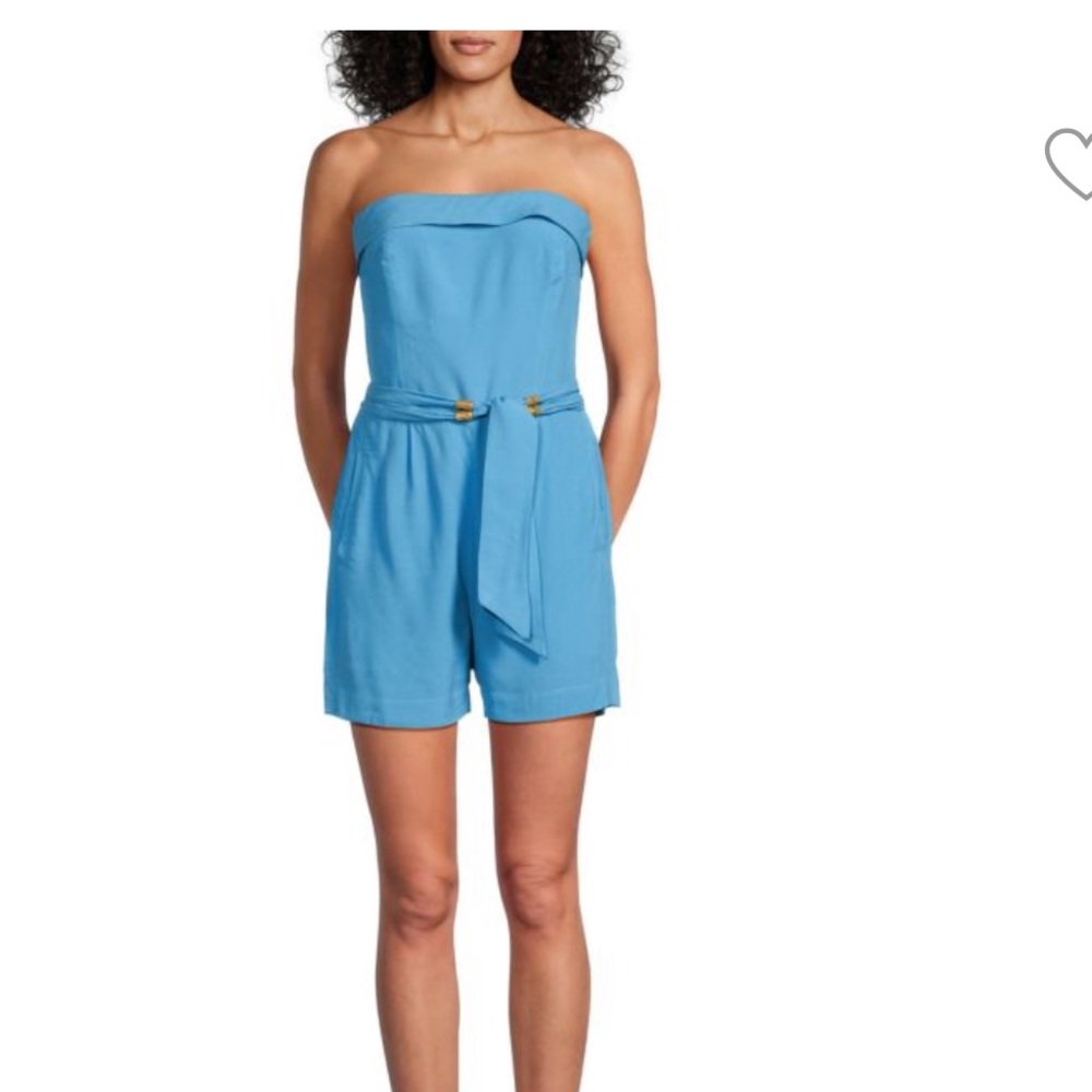 59.NWT- VIX BY PAULA HERMANNY Serena Belted Strapless Romper